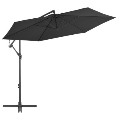 Umbrelă Consolă Grădină Aluminiu 300 cm - Negru