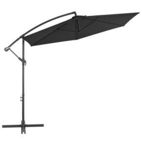 Umbrelă Consolă Grădină Aluminiu 300 cm - Negru 2