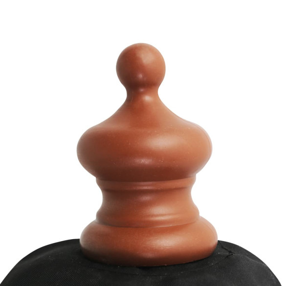 Umbrelă de soare exterior lemn, 350 cm negru - Livrare gratuită