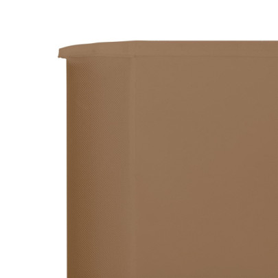 Paravan Anti-Vânt 3 Panouri Gri Taupe 400x160 cm