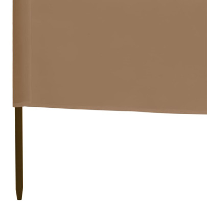 Paravan Anti-Vânt 3 Panouri Gri Taupe 400x160 cm