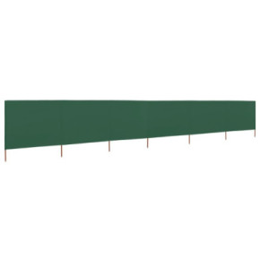 Paravan Anti-Vânt Verde 800x160 cm - Textil și Lemn 2