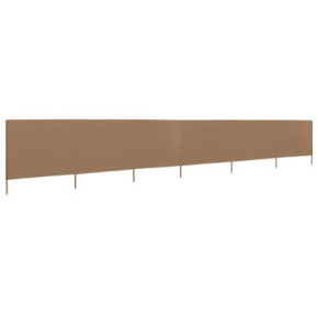 Paravan Anti-Vânt 6 Panouri Gri Taupe 800x160 cm 2