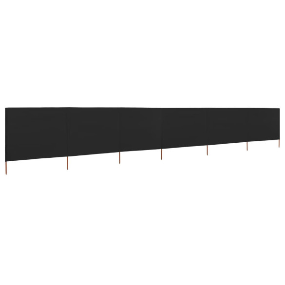 Paravan Anti-Vânt Negru 6 Panouri - 800x160 cm