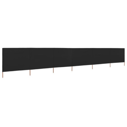 Paravan Anti-Vânt Negru 6 Panouri - 800x160 cm