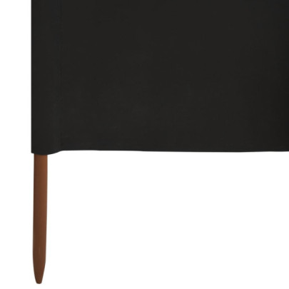 Paravan Anti-Vânt Negru 6 Panouri - 800x160 cm