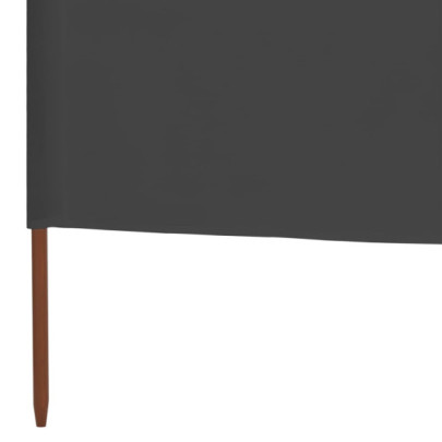 Paravan Anti-Vânt 9 Panouri Textil Antracit 1200x80 cm