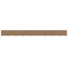 Paravan Anti-Vânt 9 Panouri Gri Taupe 1200x120 cm