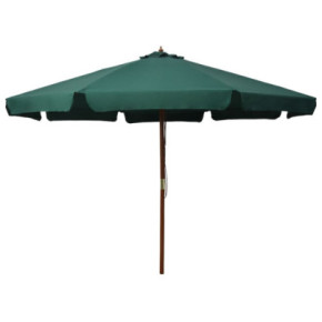 Umbrelă de soare din lemn - Verde, 330 cm - Livrare Gratuită