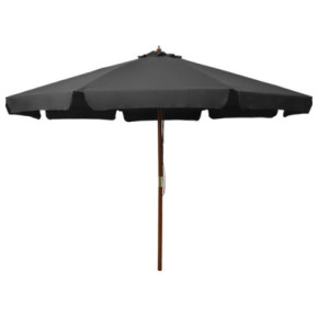 Umbrelă de soare din lemn, antracit, 330 cm - Livrare Gratuită