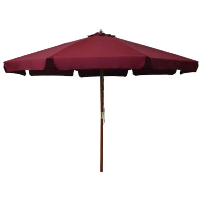 Umbrelă de soare exterior lemn roșu burgund 330 cm