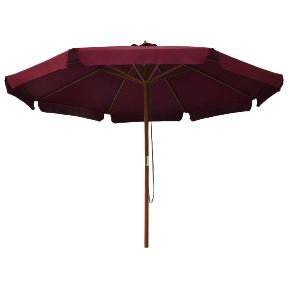 Umbrelă de soare exterior lemn roșu burgund 330 cm