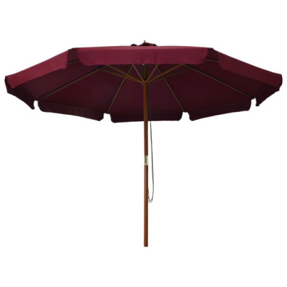 Umbrelă de soare exterior lemn roșu burgund 330 cm