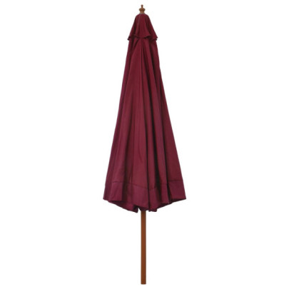 Umbrelă de soare exterior lemn roșu burgund 330 cm