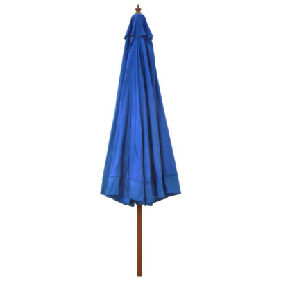 Umbrelă de soare exterior stâlp lemn - Azuriu 330 cm