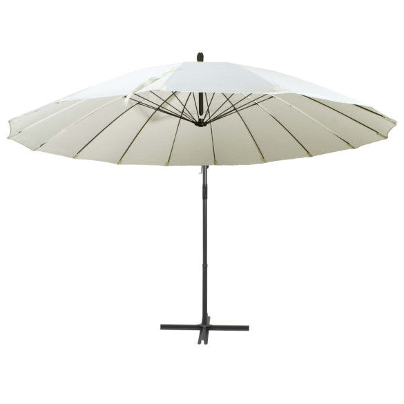 Umbrelă suspendată albă 3m cu stâlp aluminiu | Livrare gratuită Umbrelă suspendată albă 3m cu stâlp aluminiu | Livrare gratuită