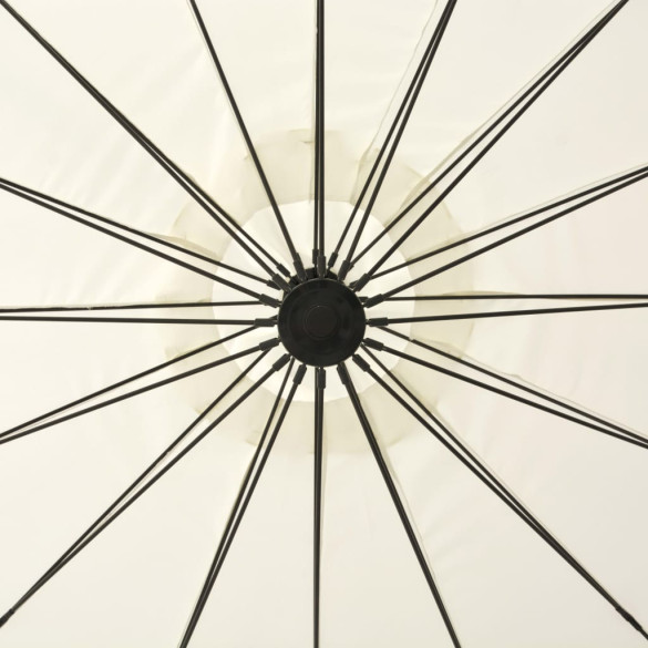Umbrelă suspendată albă 3m cu stâlp aluminiu | Livrare gratuită Umbrelă suspendată albă 3m cu stâlp aluminiu | Livrare gratuită