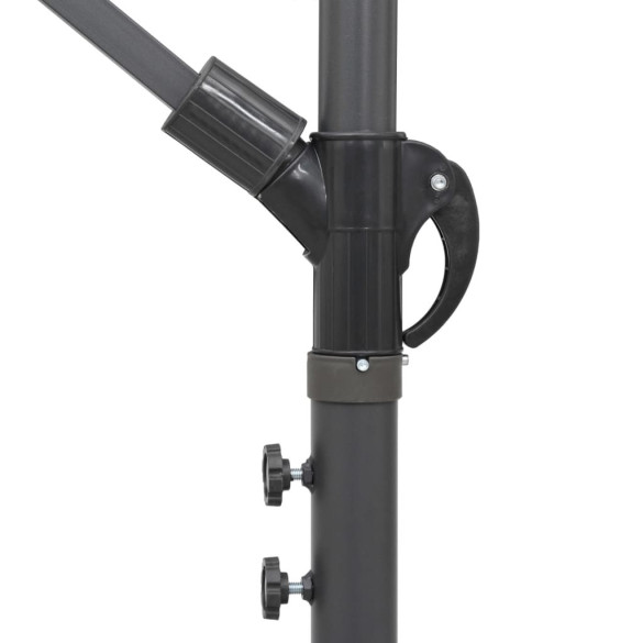 Umbrelă suspendată albă 3m cu stâlp aluminiu | Livrare gratuită Umbrelă suspendată albă 3m cu stâlp aluminiu | Livrare gratuită