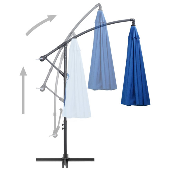 Umbrelă suspendată albastră 3m - Livrare gratuită