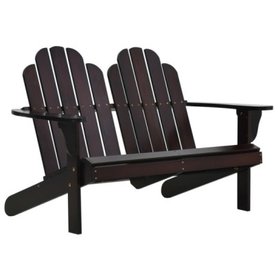 Scaun Adirondack dublu - maro - lemn