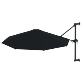 Umbrelă de perete 300 cm, negru - Protecție UV | Livrare Gratuită 2