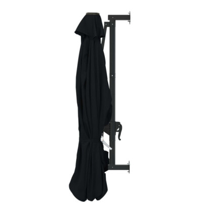 Umbrelă de perete 300 cm, negru - Protecție UV | Livrare Gratuită