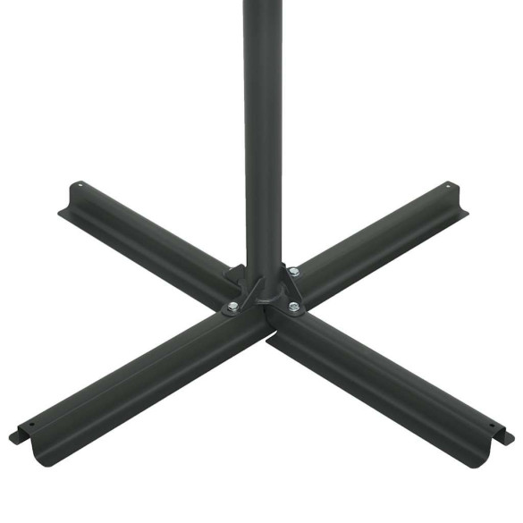 Umbrelă de soare exterior cu stâlp aluminiu - Negru 460x270 cm