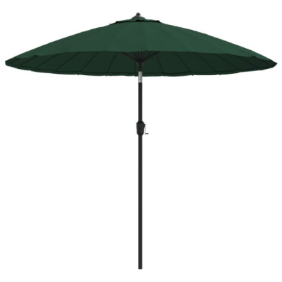 Umbrelă de soare exterior 270 cm verde | Livrare gratuită