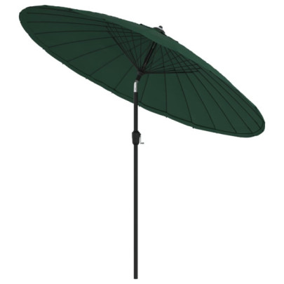 Umbrelă de soare exterior 270 cm verde | Livrare gratuită
