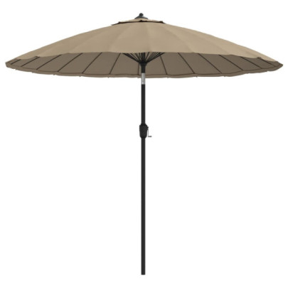 Umbrelă de soare exterior gri taupe - 270 cm | Livrare gratuită