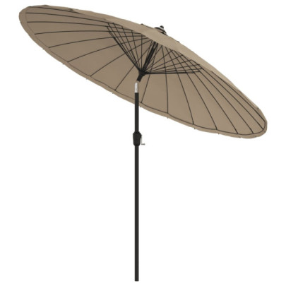Umbrelă de soare exterior gri taupe - 270 cm | Livrare gratuită
