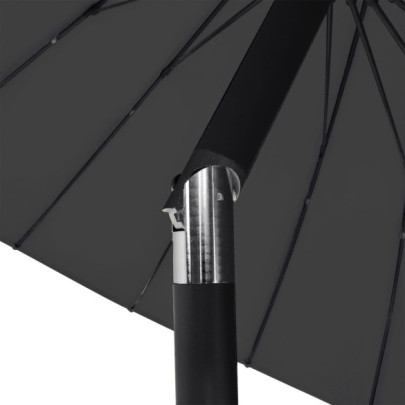 Umbrelă de soare exterior 270 cm - Aluminiu negru