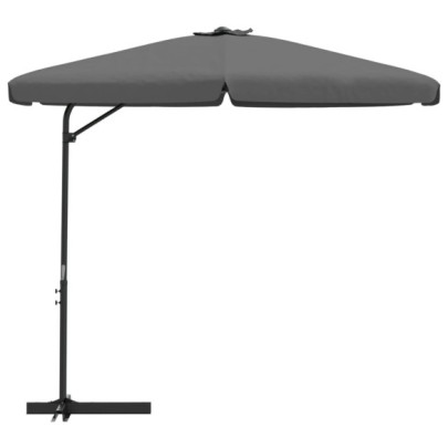 Umbrelă de soare 300 cm cu stâlp din oțel - Antracit