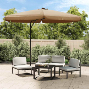 Umbrelă de Soare Grădină 300 cm, Oțel, Gri Taupe - Comandă Acum