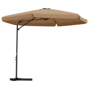 Umbrelă de Soare Grădină 300 cm, Oțel, Gri Taupe - Comandă Acum 2