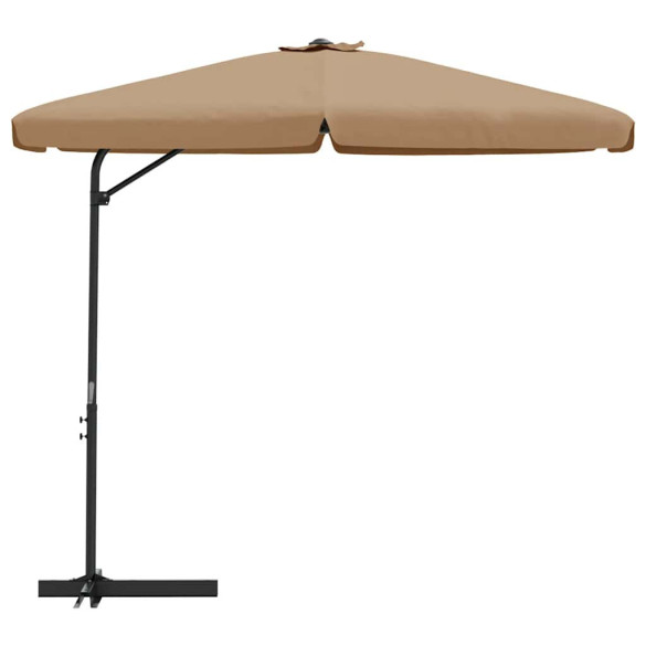 Umbrelă de Soare Grădină 300 cm, Oțel, Gri Taupe - Comandă Acum