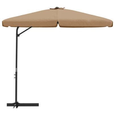 Umbrelă de Soare Grădină 300 cm, Oțel, Gri Taupe - Comandă Acum