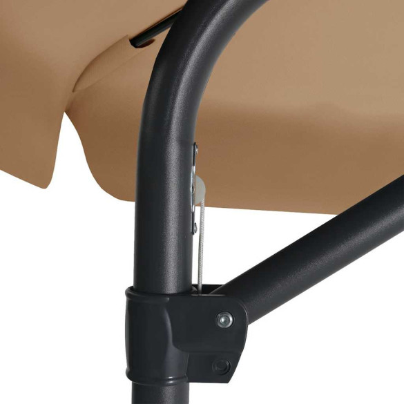 Umbrelă de Soare Grădină 300 cm, Oțel, Gri Taupe - Comandă Acum