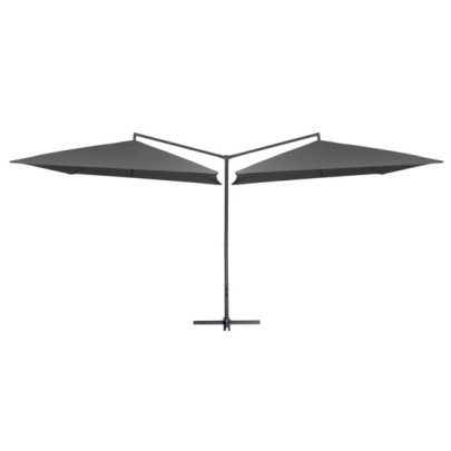 Umbrelă de soare dublă cu stâlp din oțel - 250x250 cm