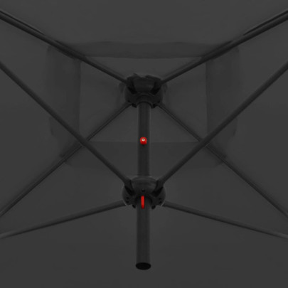 Umbrelă de soare dublă cu stâlp din oțel - 250x250 cm