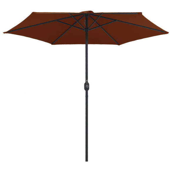 Umbrelă de soare cu stâlp aluminiu - cărămiziu 270x246 cm