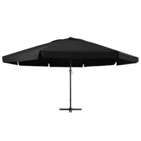 Umbrelă de grădină 5m, aluminiu, negru | Livrare gratuită 2