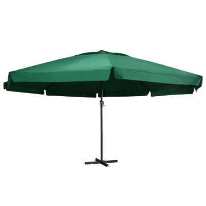 Umbrelă de soare 6m cu stâlp aluminiu | Verde