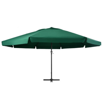 Umbrelă de soare 6m cu stâlp aluminiu | Verde