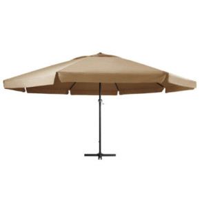 Umbrelă Soare Exterior 6m Gri Taupe | Livrare Gratuită 2
