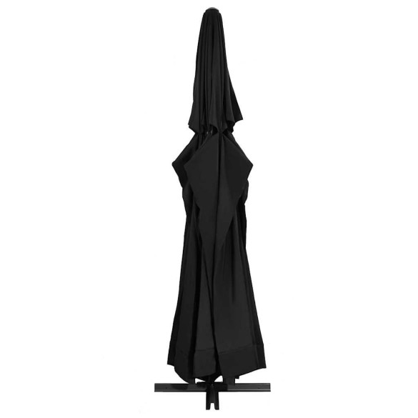 Umbrelă de grădină 6m - aluminiu negru | Livrare gratuită