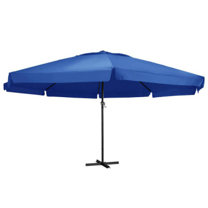 Umbrelă Soare Grădină Aluminiu Albastru Azur 600 cm