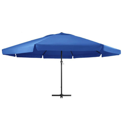 Umbrelă Soare Grădină Aluminiu Albastru Azur 600 cm