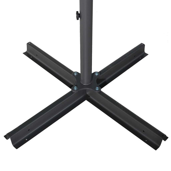 Umbrelă Soare Grădină Aluminiu Albastru Azur 600 cm