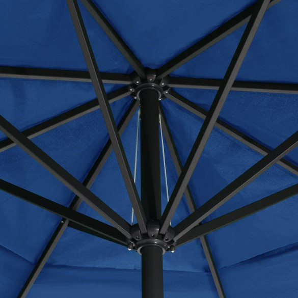 Umbrelă Soare Grădină Aluminiu Albastru Azur 600 cm